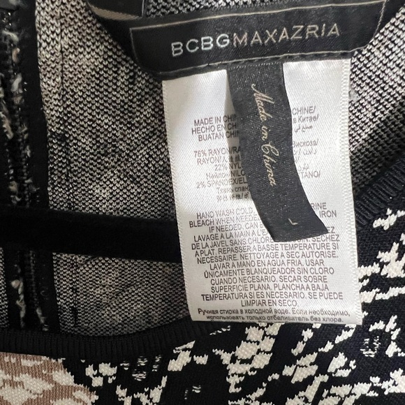 Bcbgmaxazria Jose Knit Bandage Dress Size large cocktail dress holiday dress - Picture 3 of 10